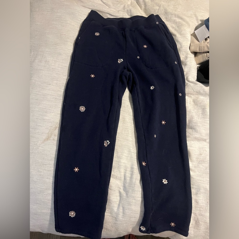 Madewell Navy & Floral Pants